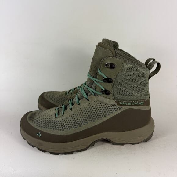 Vasque Torre Hiking Boots Women's 10 Olive Green Suede Lace-Up Ankle Waterproof - Picture 5 of 10